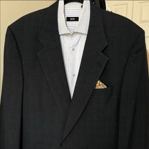 Dark Navy windowpane Burberry blazer